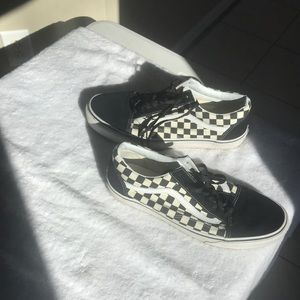 Vans Black and White Checkered size 11 Low